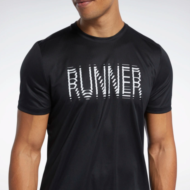 Tee Reebok Run Essential Negro