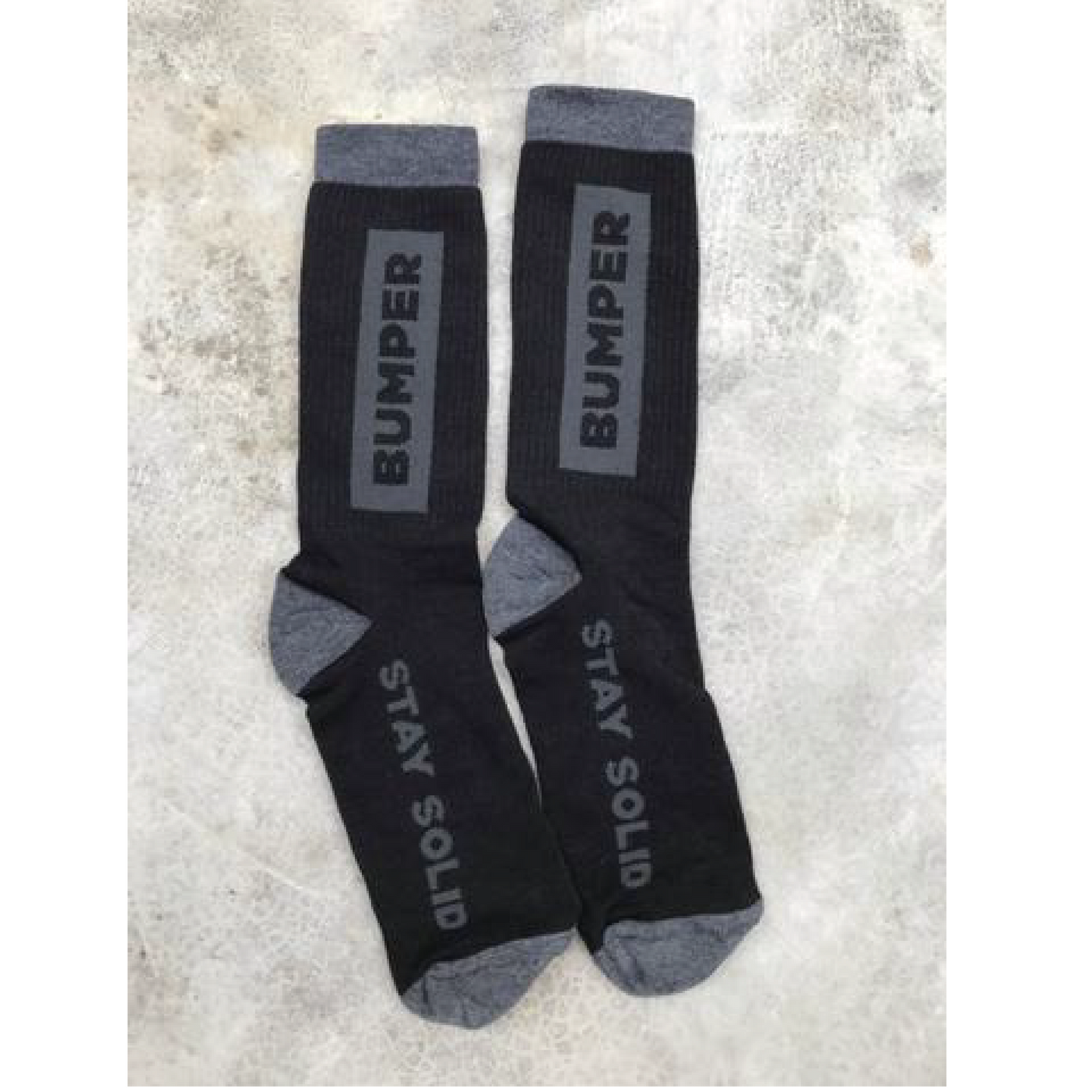 Calceta Bumper Liso Gris/Negro