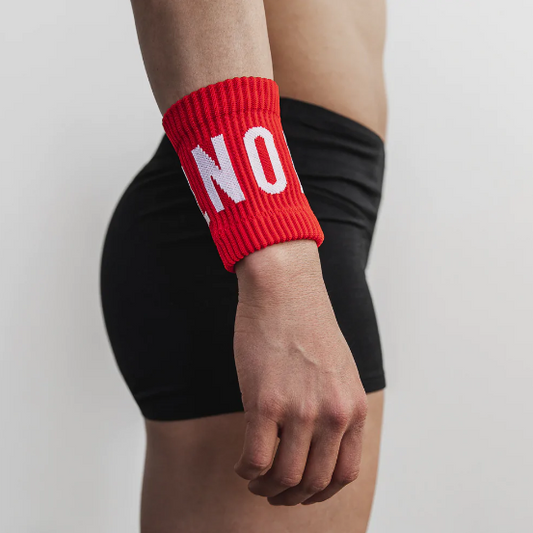 WristBand Muñequera Nobull Liso Rojo