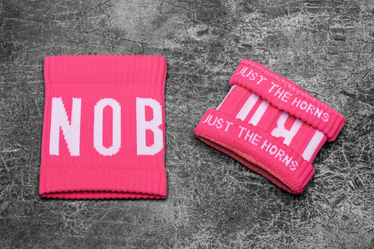WristBand Muñequera Nobull Liso Rosa Neon